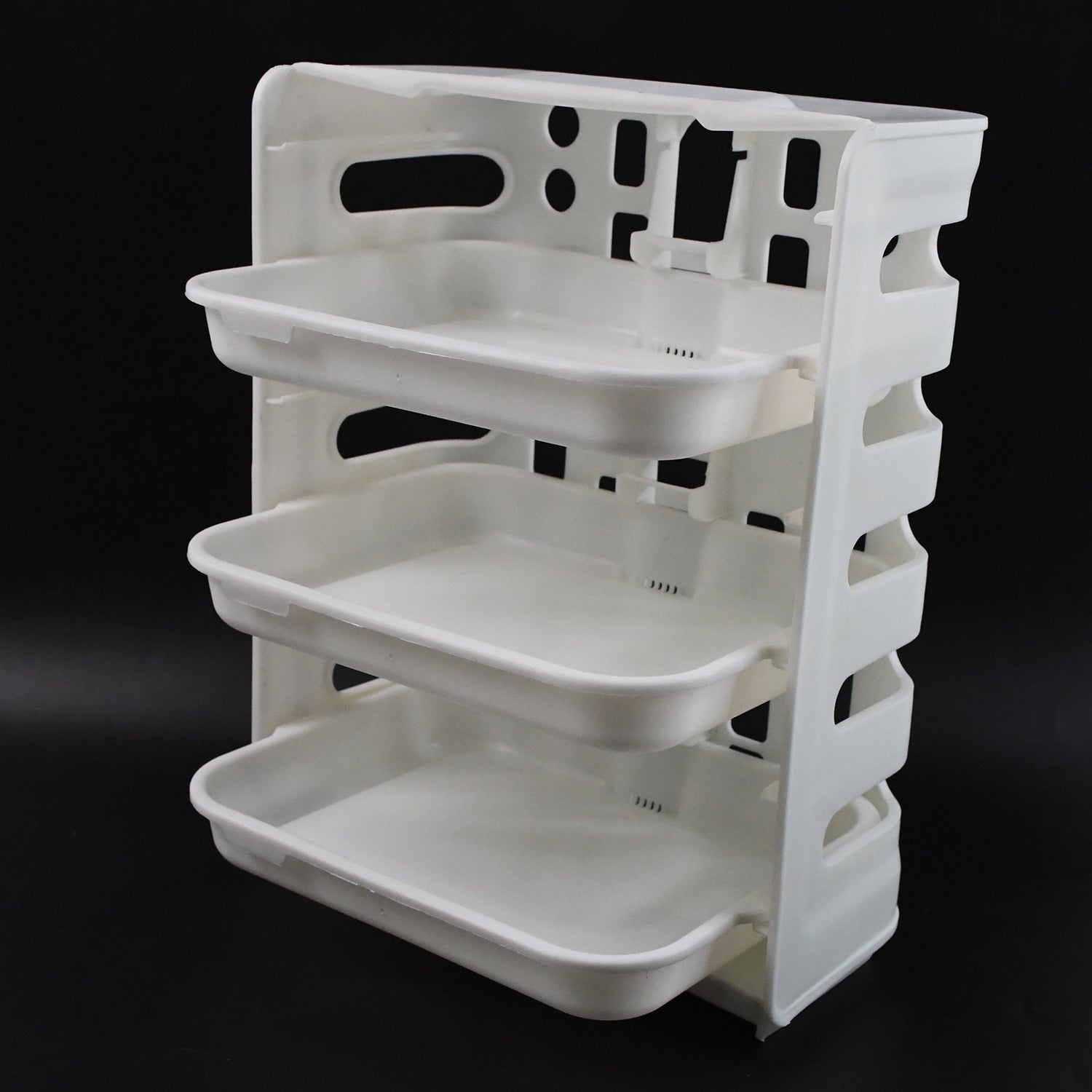 Plastic 3 Layer Wall-mounted Food Organizer Rack (1 Set) - Shop Gharse