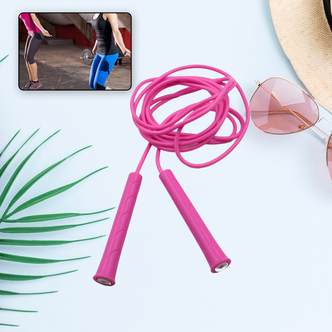 0648 3m Plastic Adjustable Wire Skipping Skip High Speed Jump Rope Cross Fit Fitness Equipment Exercise Workout - Shop Gharse