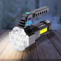 Portable Flashlight  Torch  Cob 7led Hand Light Usb Rechargeable Light With Side Light (1 Pc) - Shop Gharse