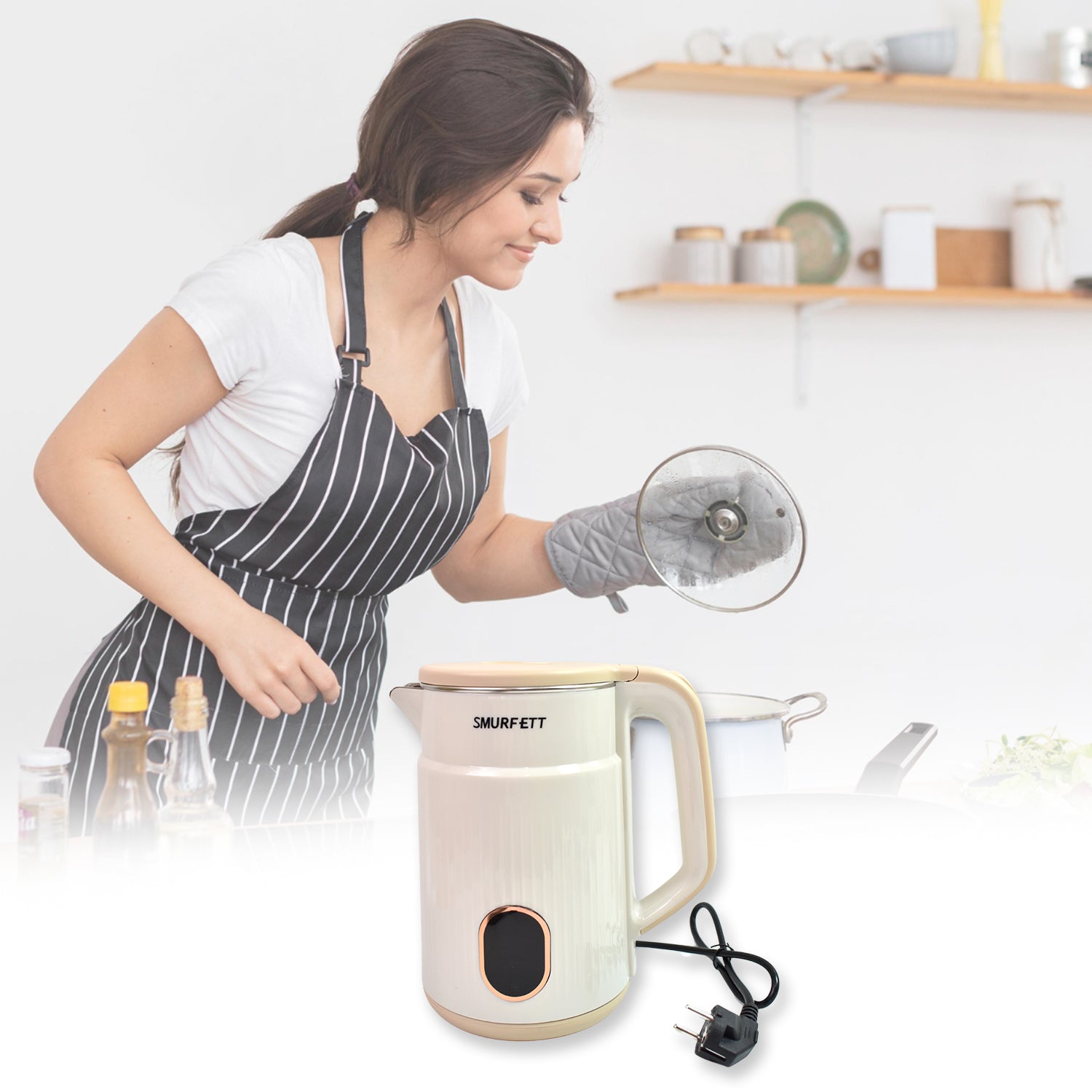 Double Wall Stainless Steel Electric Cordless Tea Kettle (1500w  2.3 Ltr.) - Shop Gharse