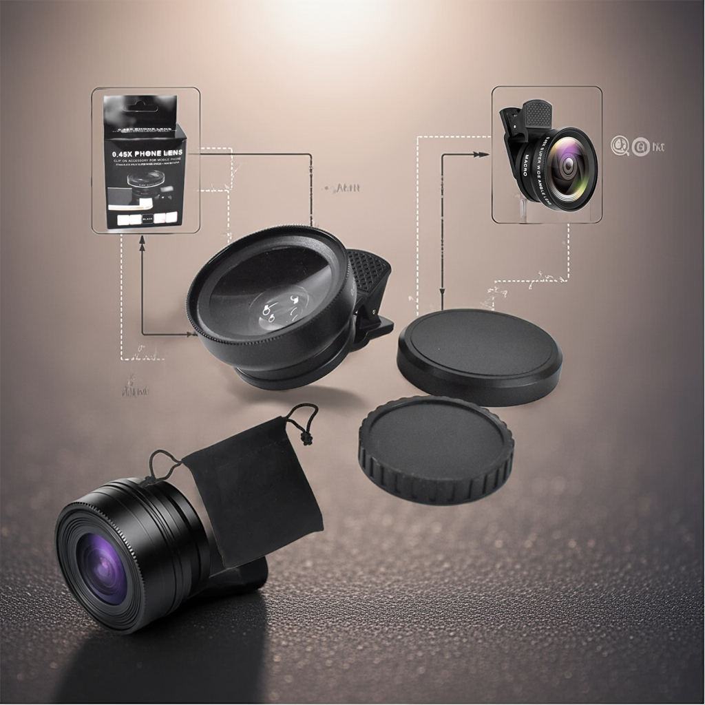 0.45x Camera Lens External Phone Lens Phone Camera Lens (With Color Box  1 Pc) - Shop Gharse