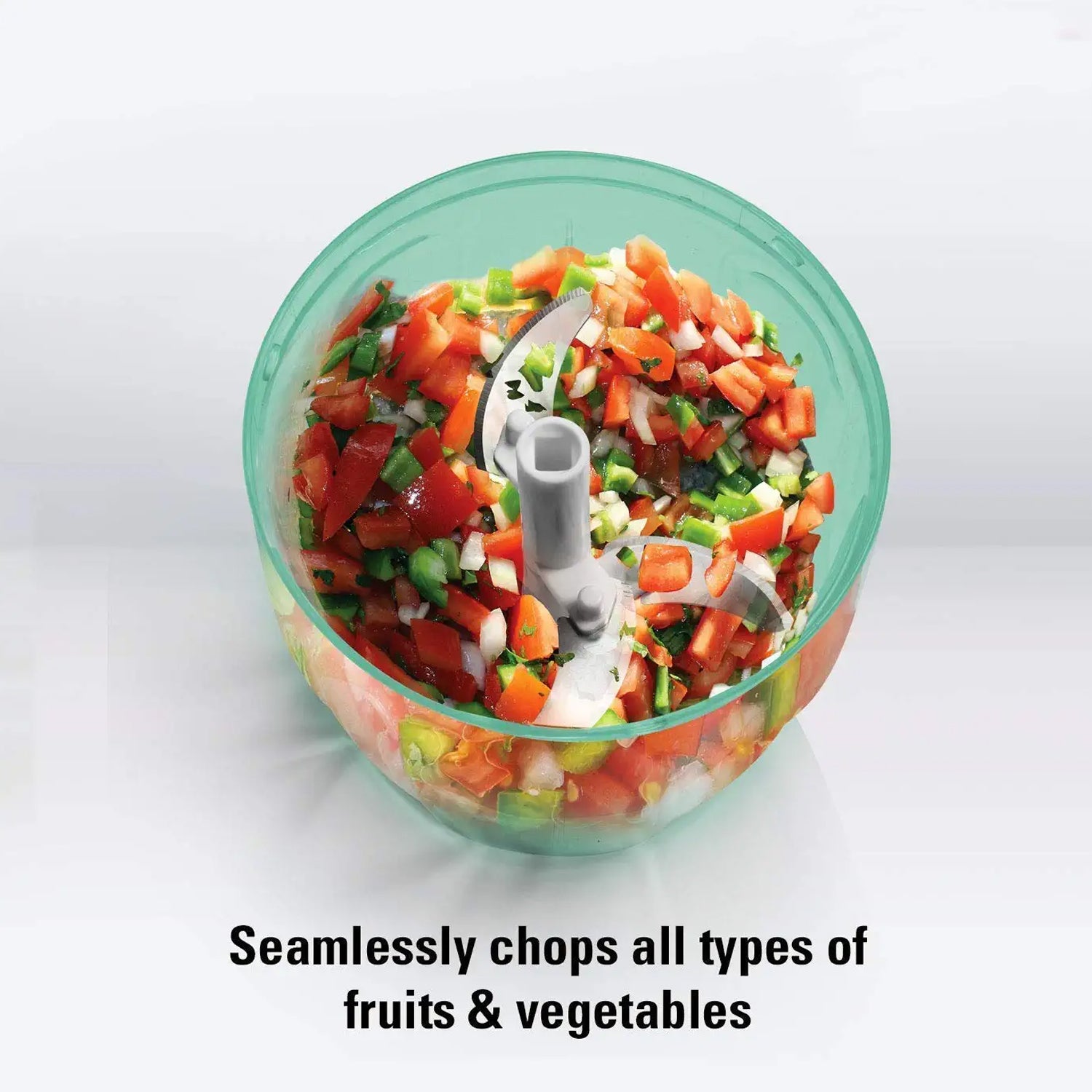 2065 6 Blade 2in1 Manual Food Chopper Compact  Powerful Hand Held Vegetable Chopper (1000ml) - Shop Gharse