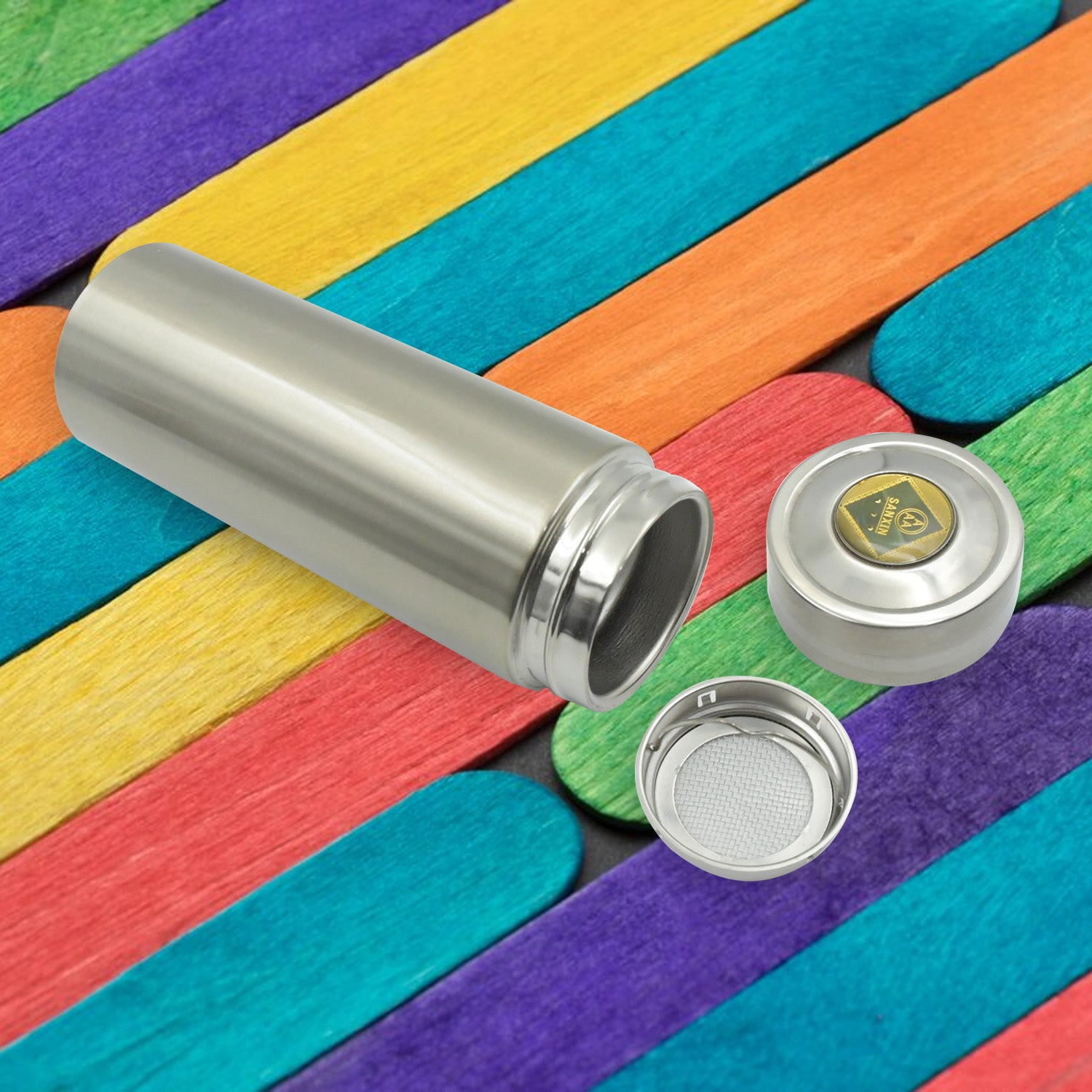 12517 Vacuum Insulated Stainless Steel Flask Water Beverage Travel Bottle Bpa Free Leakproof Portable For Officegymschool (1 Pc) - Shop Gharse