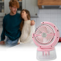 Desktop Fan - Camping Fan With Led Light Portable Humidifying Fan (1 Pc  Plug  Play Fan) - Shop Gharse