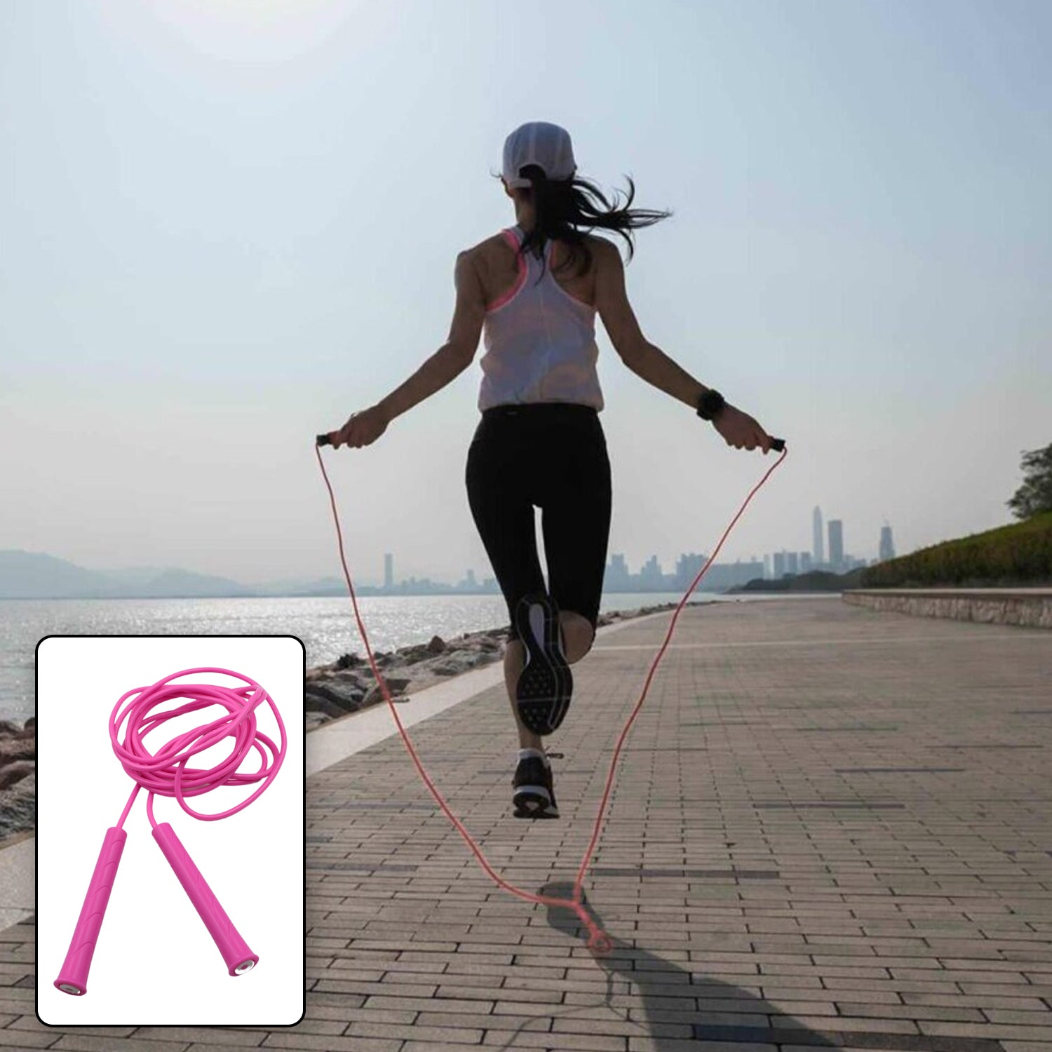 0648 3m Plastic Adjustable Wire Skipping Skip High Speed Jump Rope Cross Fit Fitness Equipment Exercise Workout - Shop Gharse
