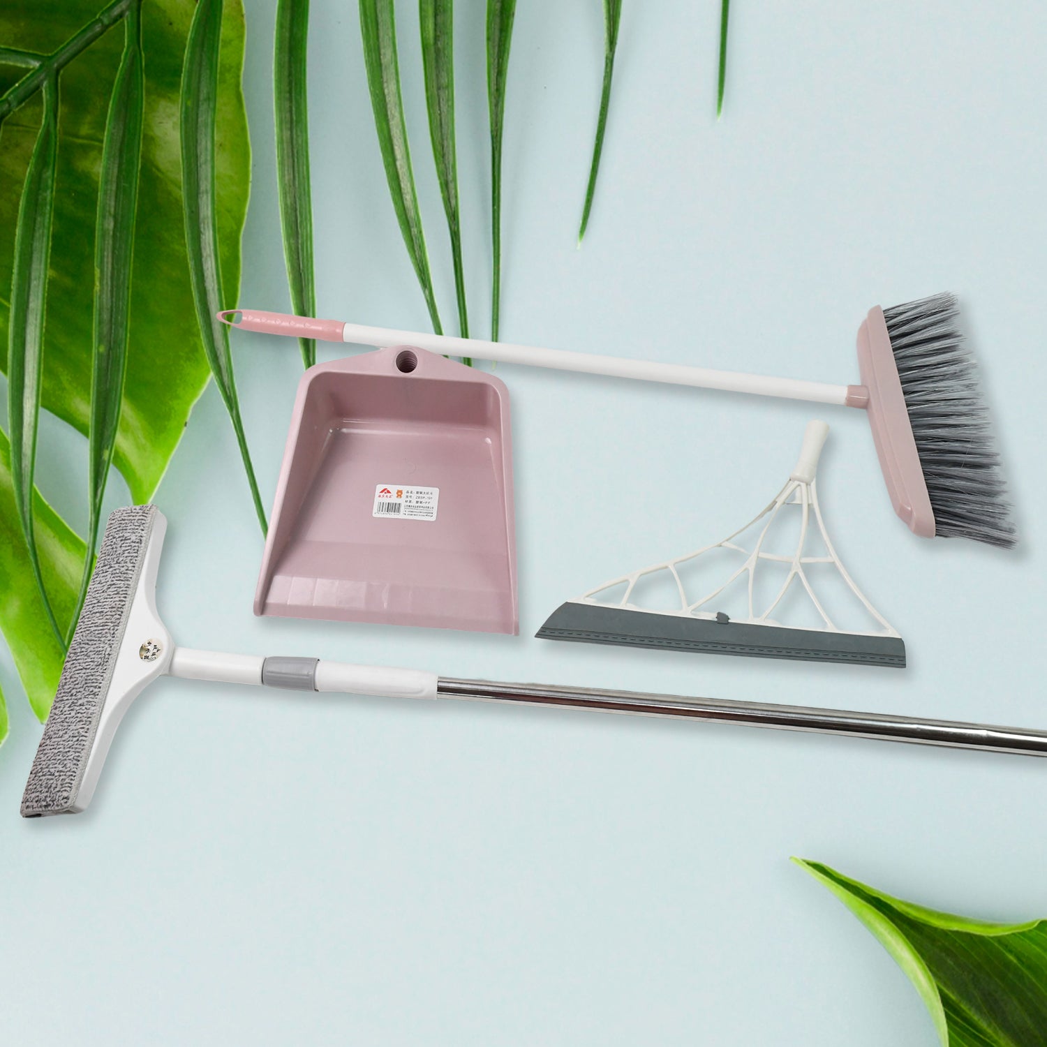 Dustpan Kitchen Wiper Window Cleaning Squeegee Tool  Broom Brush (4 Pcs Combo) - Shop Gharse