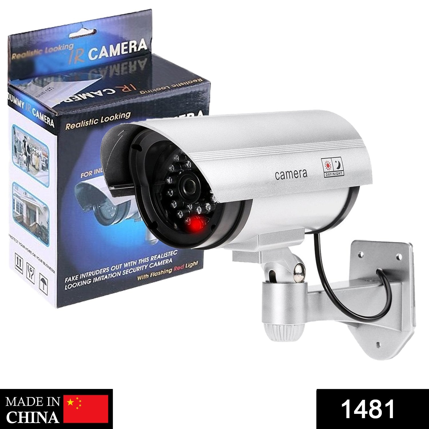 1481 Wireless Security Cctv False Outdoor Fake Dummy Piece Ir Camera - Shop Gharse