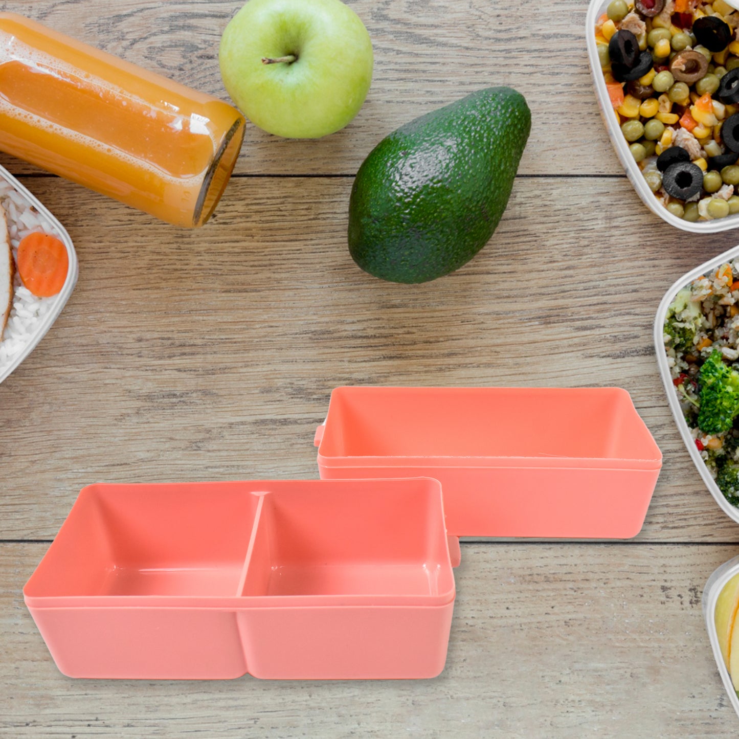Plastic 3 Layer Leak Proof 3 Compartment Lunch Box For Office  (1 Pc) - Shop Gharse