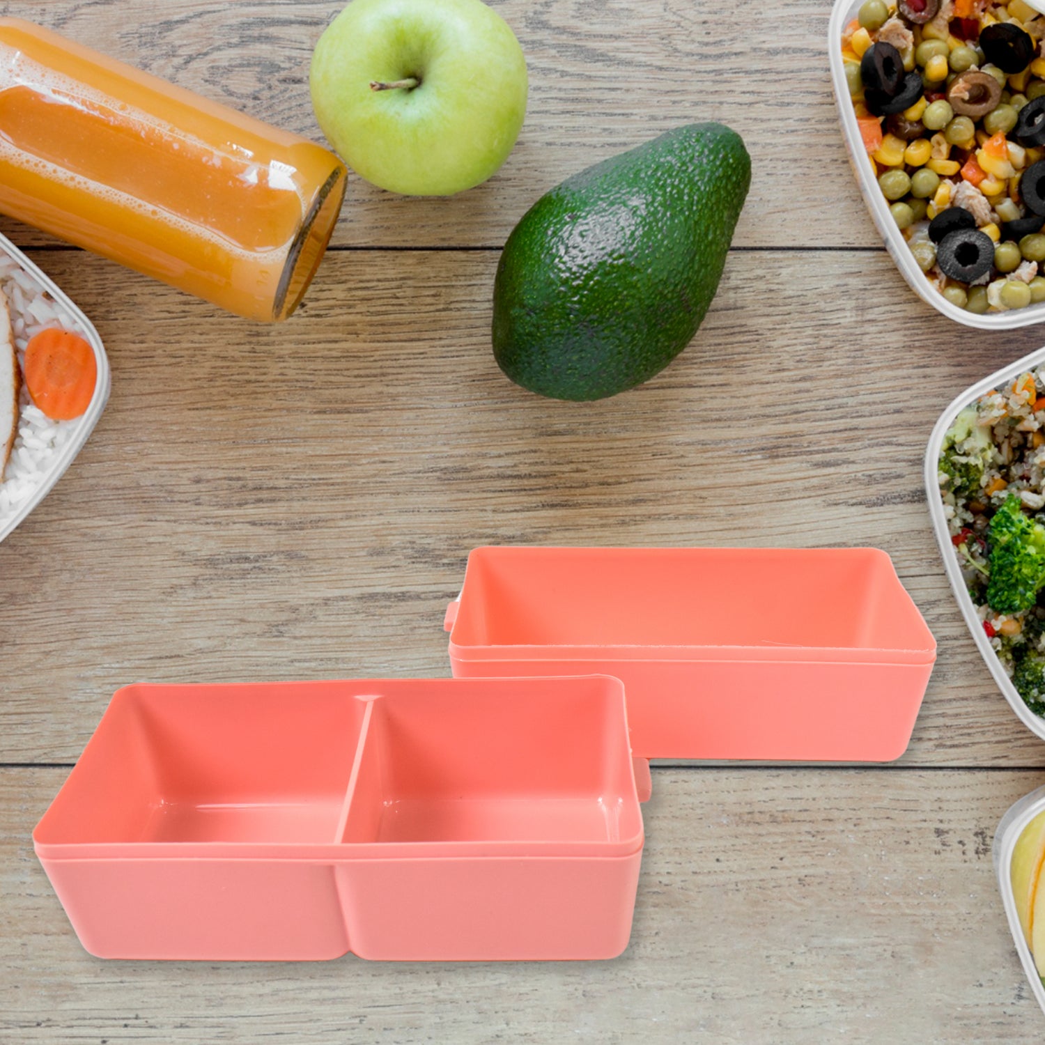 Plastic 3 Layer Leak Proof 3 Compartment Lunch Box For Office  (1 Pc) - Shop Gharse