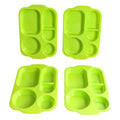 5363 Unbreakable Plastic Food Platesbiodegradable 5 Compartment Square Plate For Food - Shop Gharse