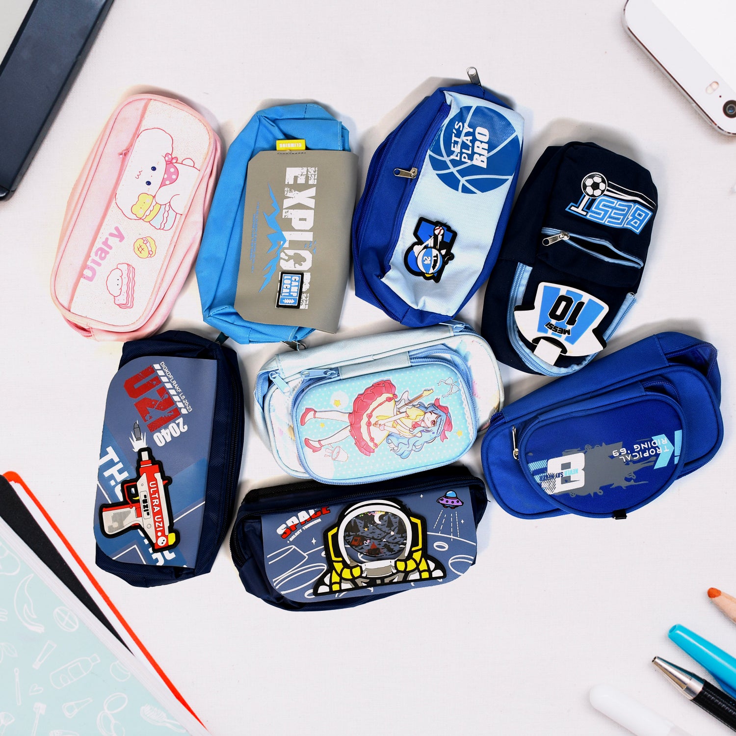 Mix Designs Pouch  Stylish Functional Storage Bag (1pc) - Shop Gharse
