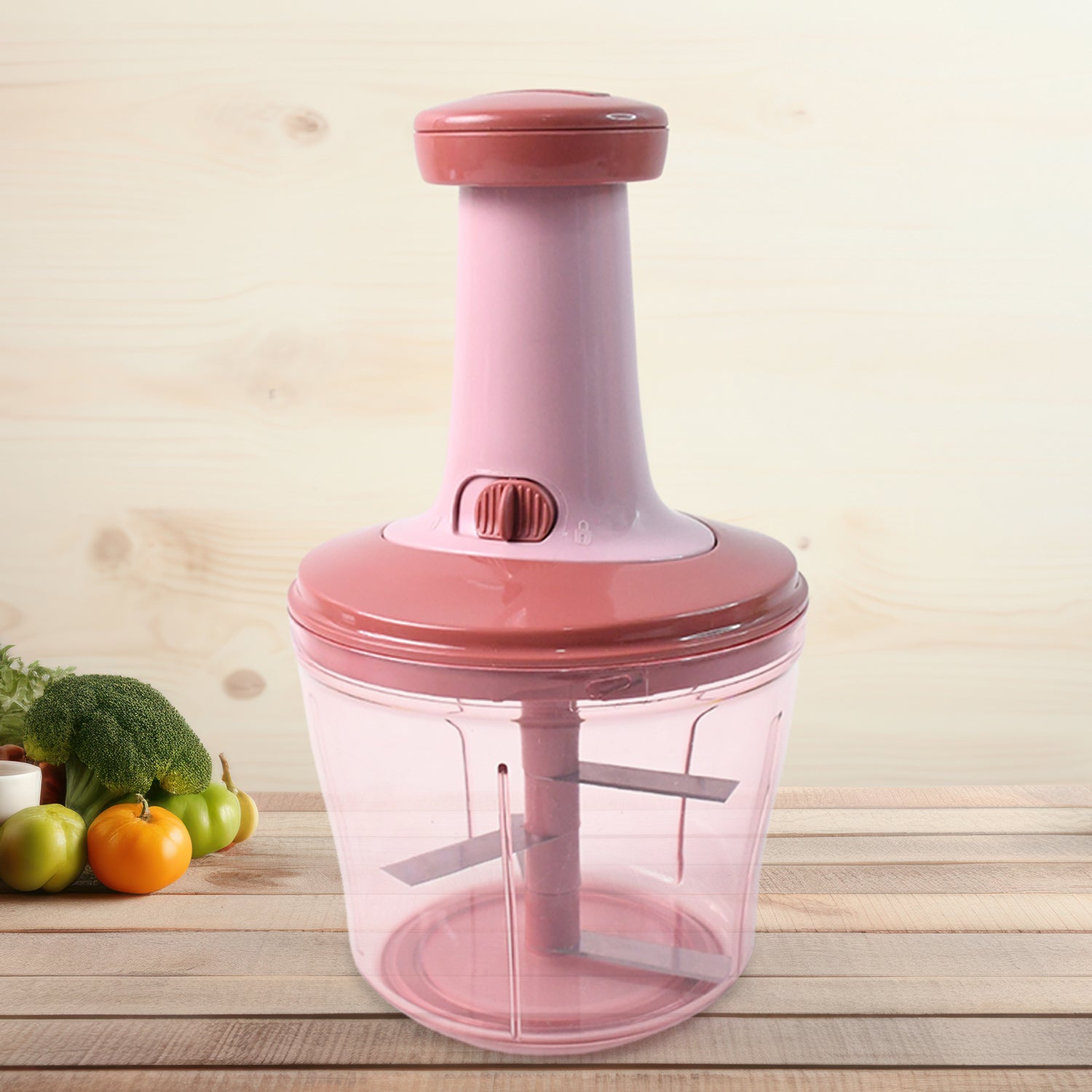 Apex  Quba Push Chopper With Stainless Steel Blades (1000ml) - Shop Gharse