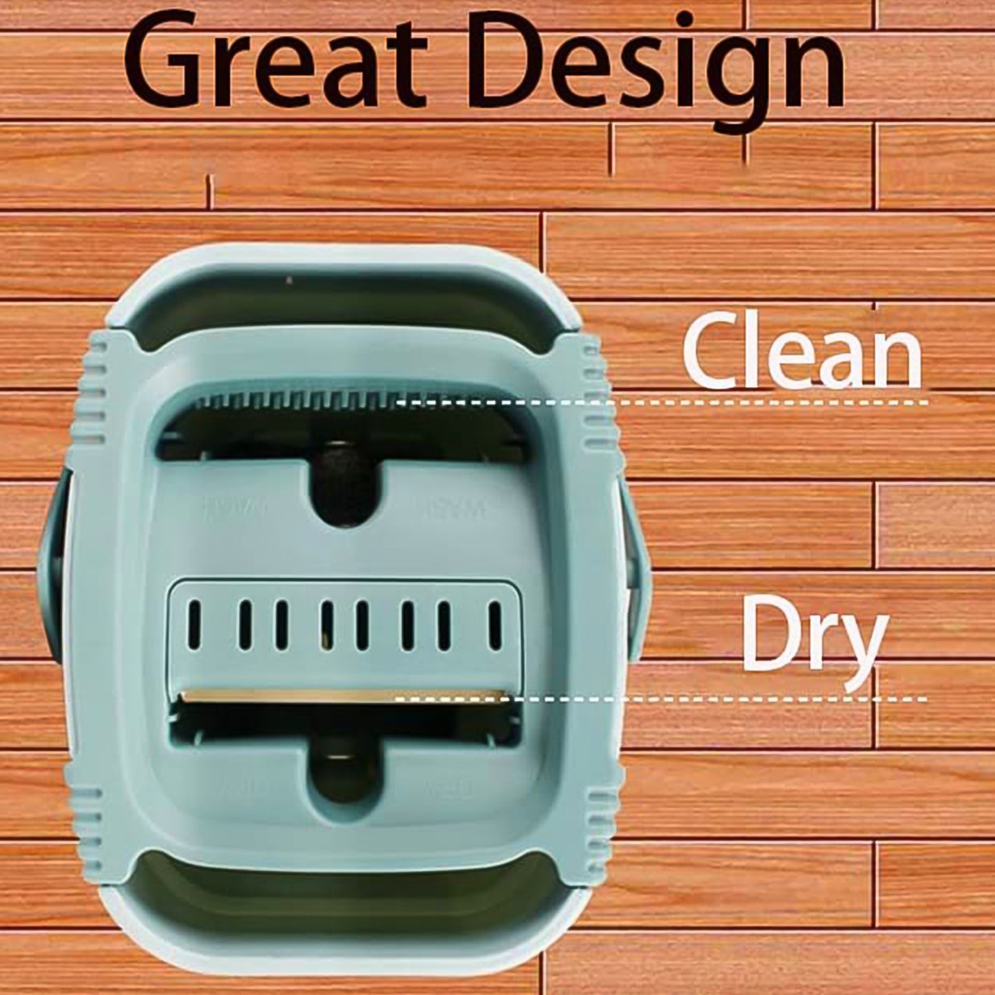 1142 Scratch Cleaning Mop With 2 In 1 Self Clean Wash Dry Hands Free Flat Mop - Shop Gharse