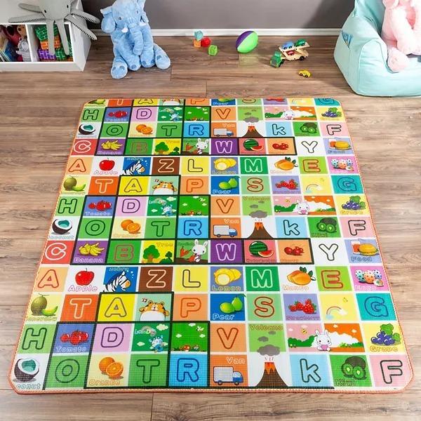 1200 Waterproof Single Side Baby Play Crawl Floor Mat For Kids Picnic School Home (Size 180 X 115) - Shop Gharse