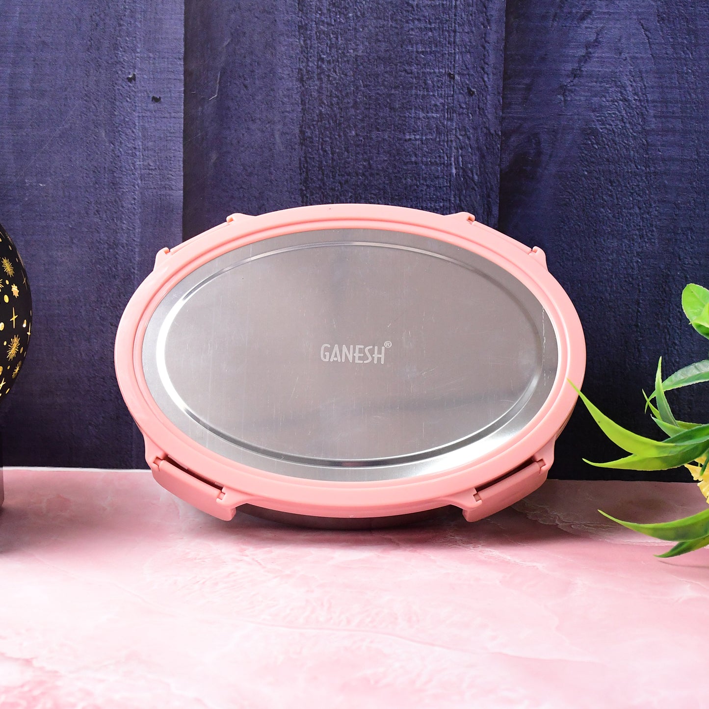 Ganesh Classy 2-piece Stainless Steel Lunch Box Set - Shop Gharse