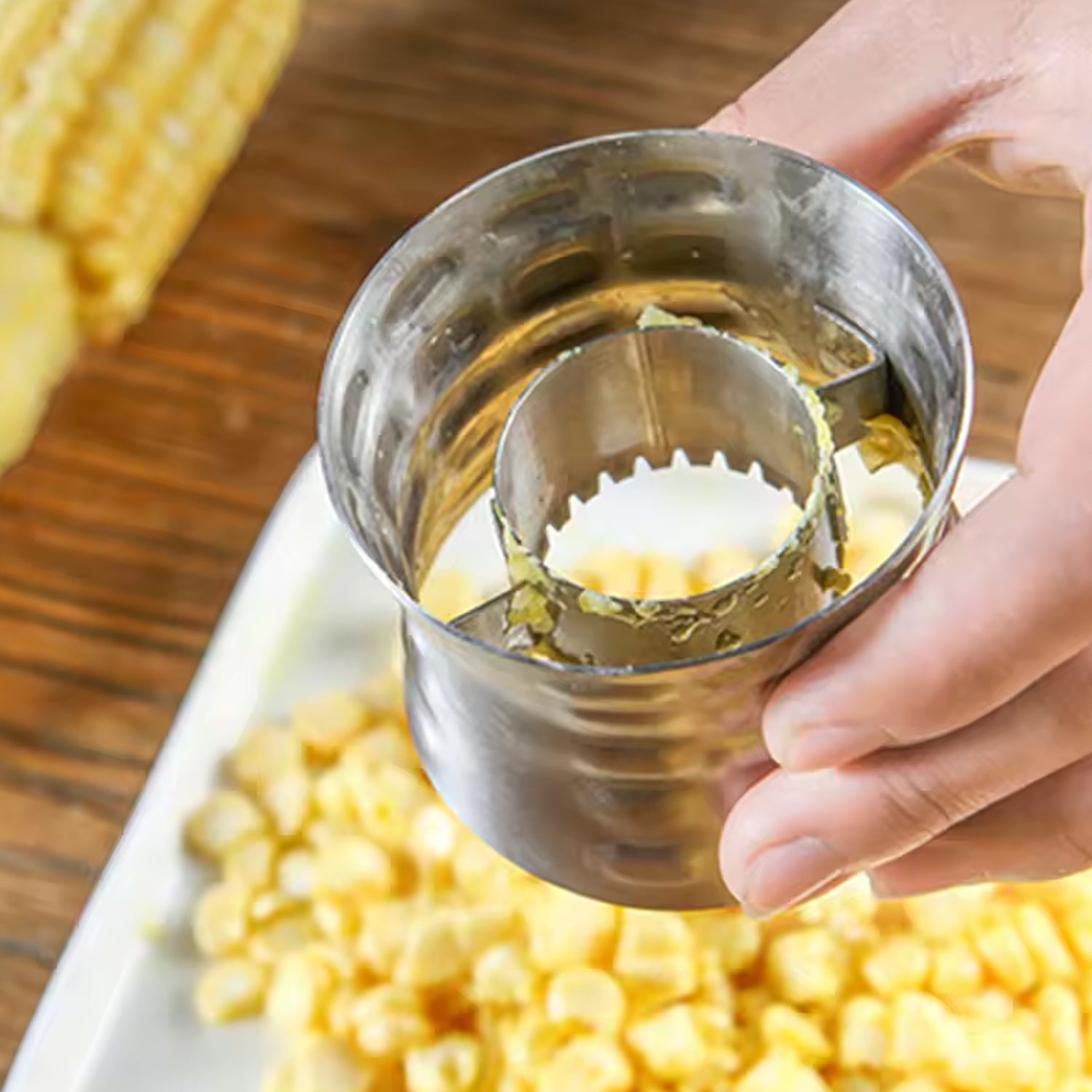 Corn Cutter Stainless Steel Stripping Kernels Remover (1 Pc) - Shop Gharse