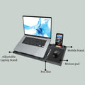 1229 Laptop Stand Suitable Portable Foldable Compatible With Macbook Notebook Tablet Tray Desk Table Book With Free Phone Stand - Shop Gharse