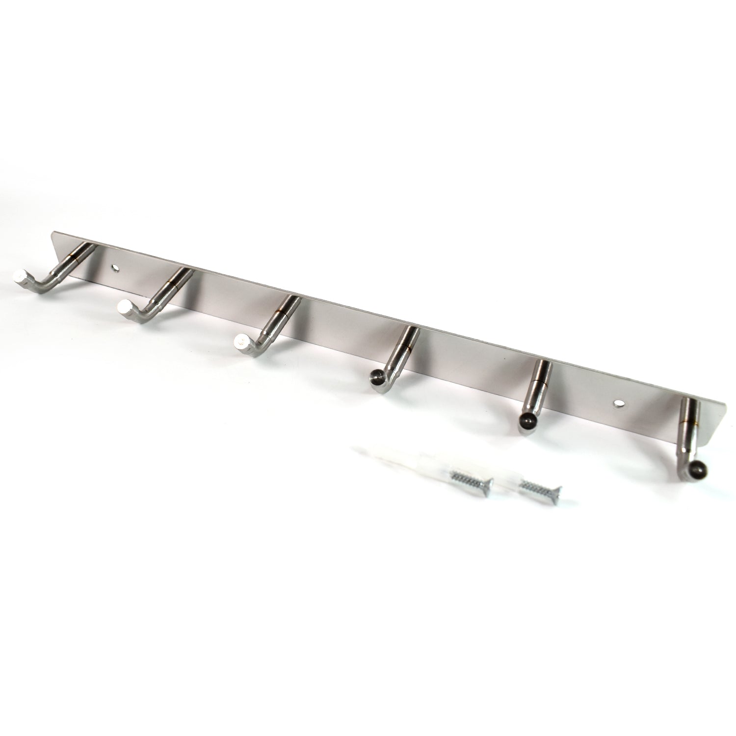 Stainless Steel Wall Mounted Coat 6 Hook Rack (32x3  1pc) - Shop Gharse