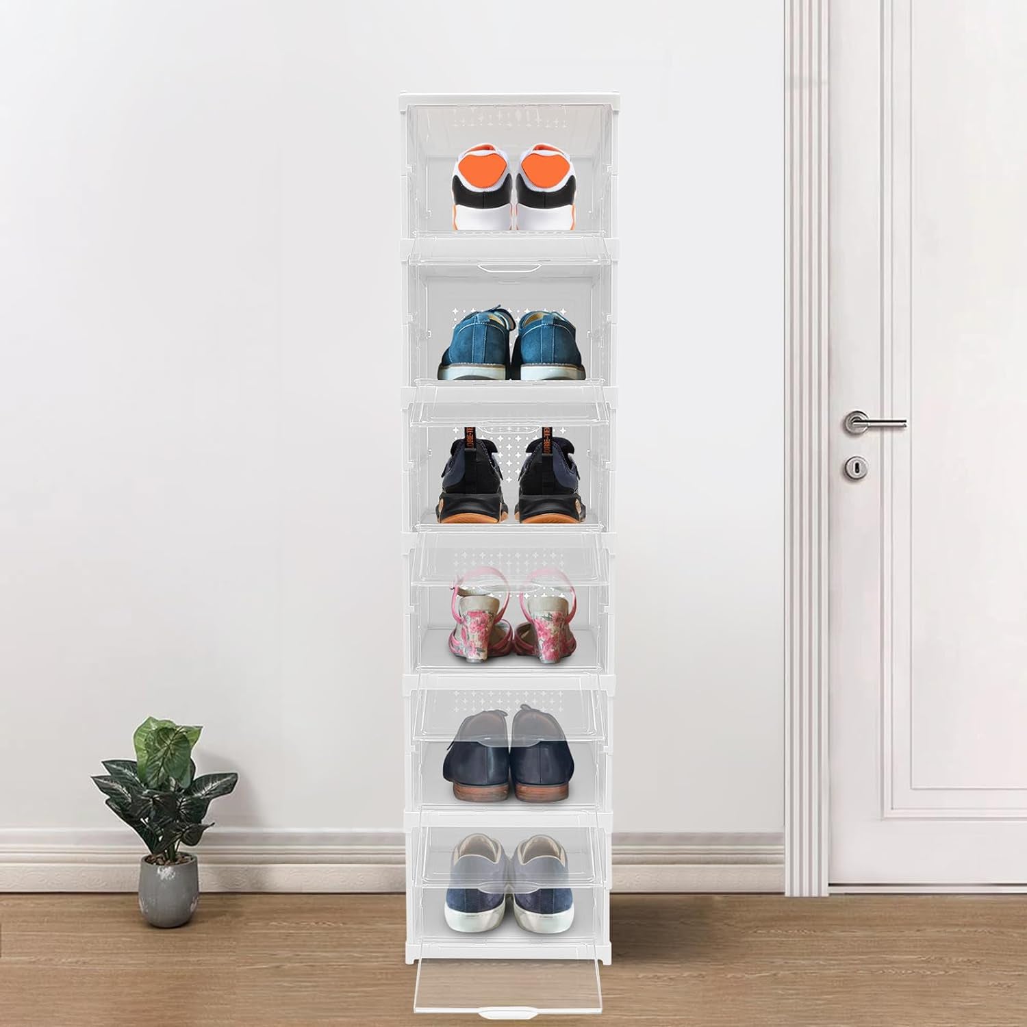 Stackable Multifunctional Storage For Clothes Foldable Drawer Shelf Basket Utility Cart Rack Storage Organizer Cart For Kitchen Pantry Closet Bedroom Bathroom Laundry (6  Layer 1 Pc) - Shop Gharse