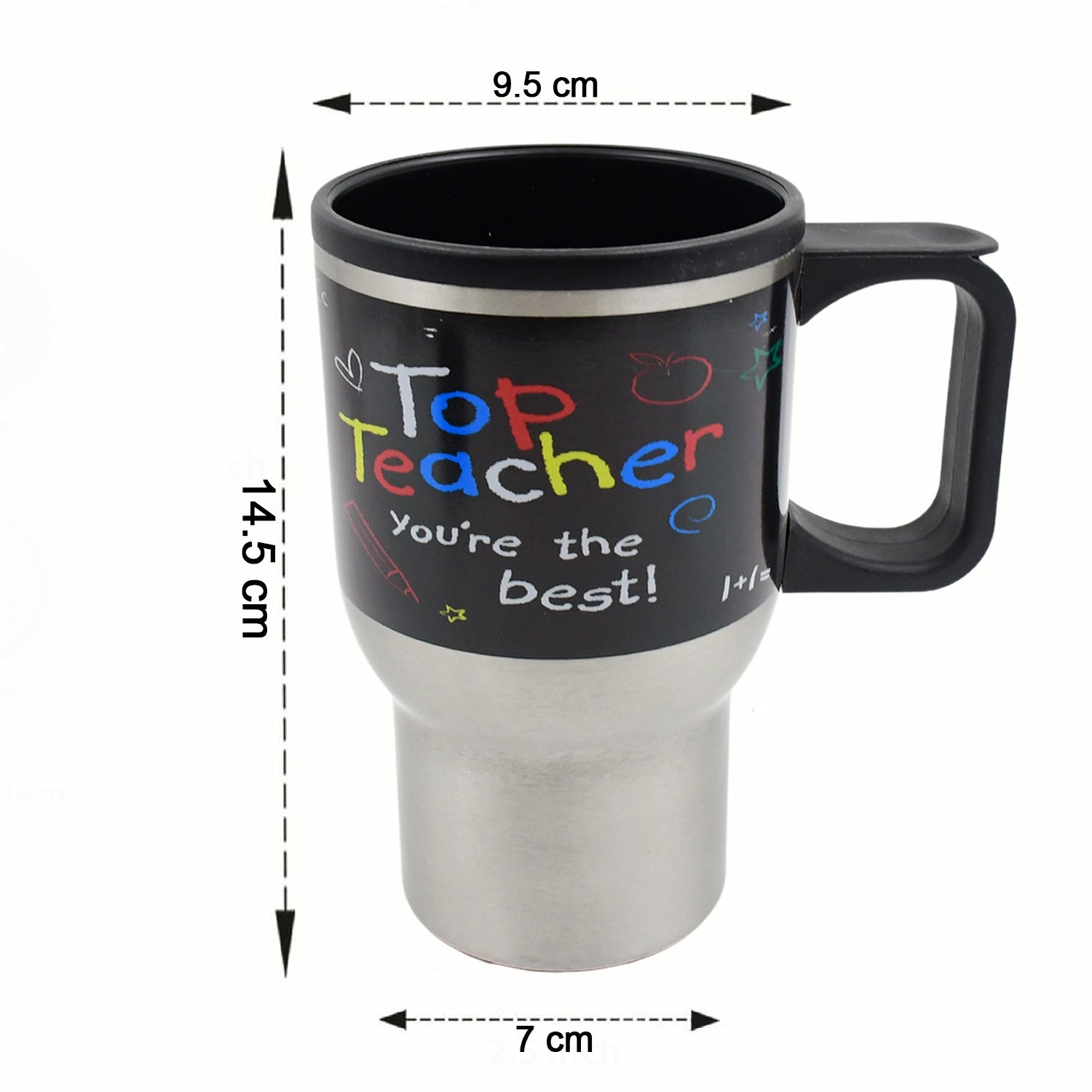 Stainless Steel Vacuum Glass Insulated Glass Coffee Cups Double Walled Travel Mug Car Coffee Mug (With Lid  Handle) - Shop Gharse