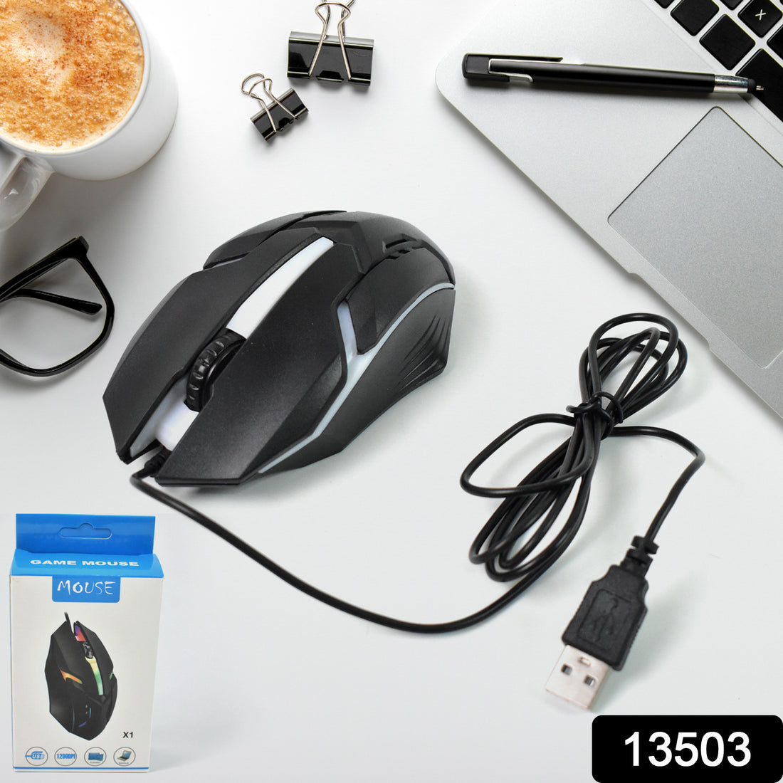 Usb Wired Mouse Ergonomic Design Gaming Mouse  (1 Pc) - Shop Gharse
