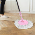 0842 Home Cleaning - Stainless Steel 360 Degree Rotating Pole Microfiber Mop Rod Stick - Shop Gharse