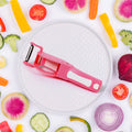 Plastic 2 In 1 Vegetable  Fruit Multi Cutter 5 Blade Vegetable Cutter With Peeler (1 Pc  Multicolor) - Shop Gharse