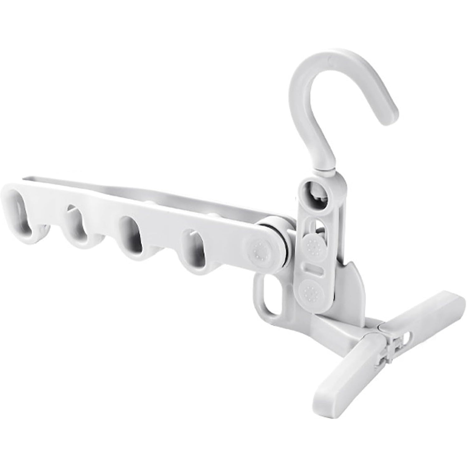 13049 5holes Foldable Clothes Hanger Travel Clothes Hanger Multifunctional Clothes Hanger Space-saving Wall Holder Clothes Rack Robust Clothes Hanger For Travel Indoors. - Shop Gharse