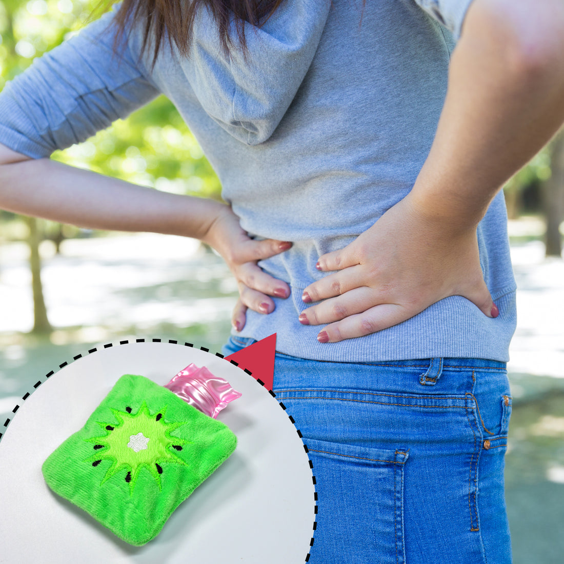 6521 Green Sun Small Hot Water Bag With Cover For Pain Relief Neck Shoulder Pain And Hand Feet Warmer Menstrual Cramps. - Shop Gharse
