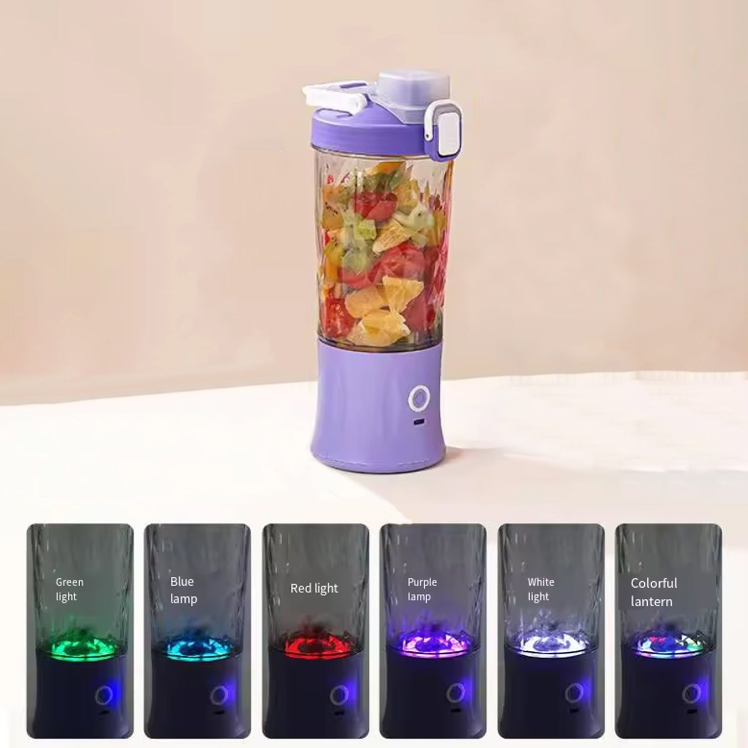 Eletric Crusher Juicer With Multicolor Light 8 Blades (600 Ml  Multicolor) - Shop Gharse
