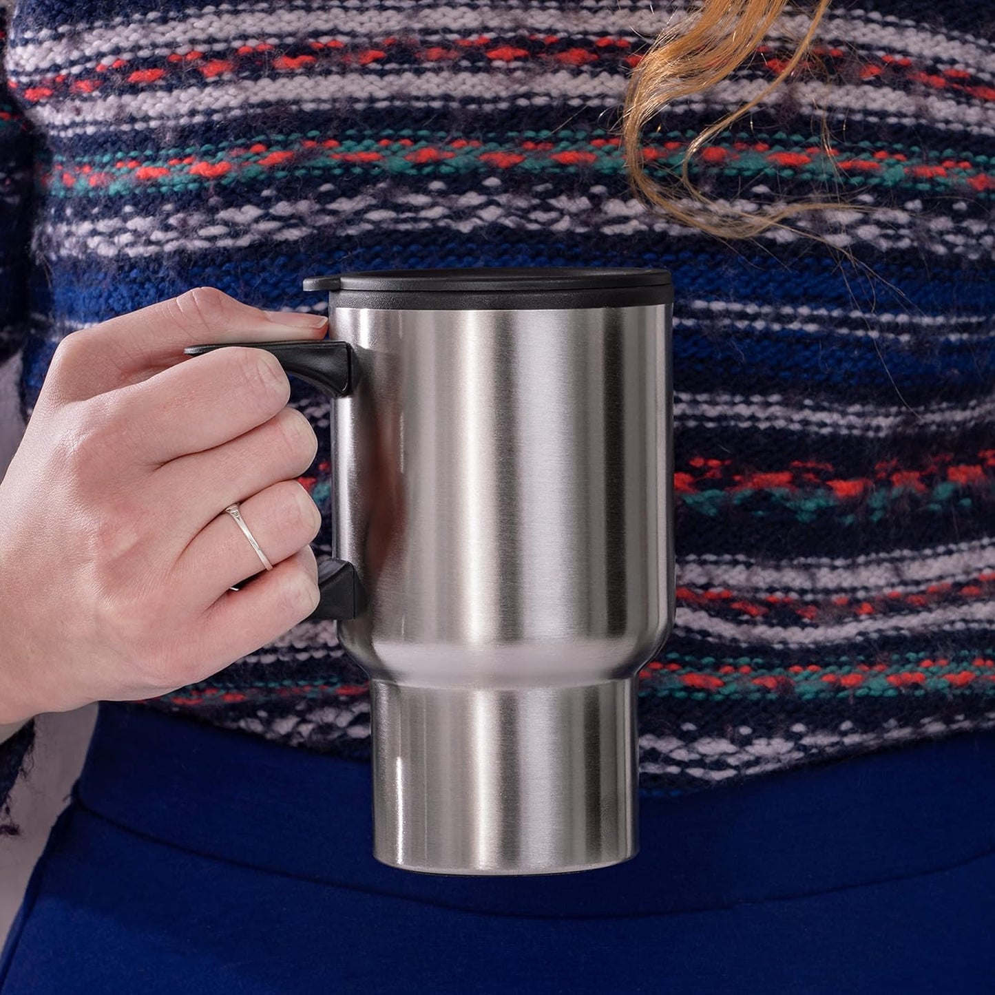 Stainless Steel Vacuum Glass Insulated Glass Coffee Cups (With Lid  Handle  1 Pc) - Shop Gharse
