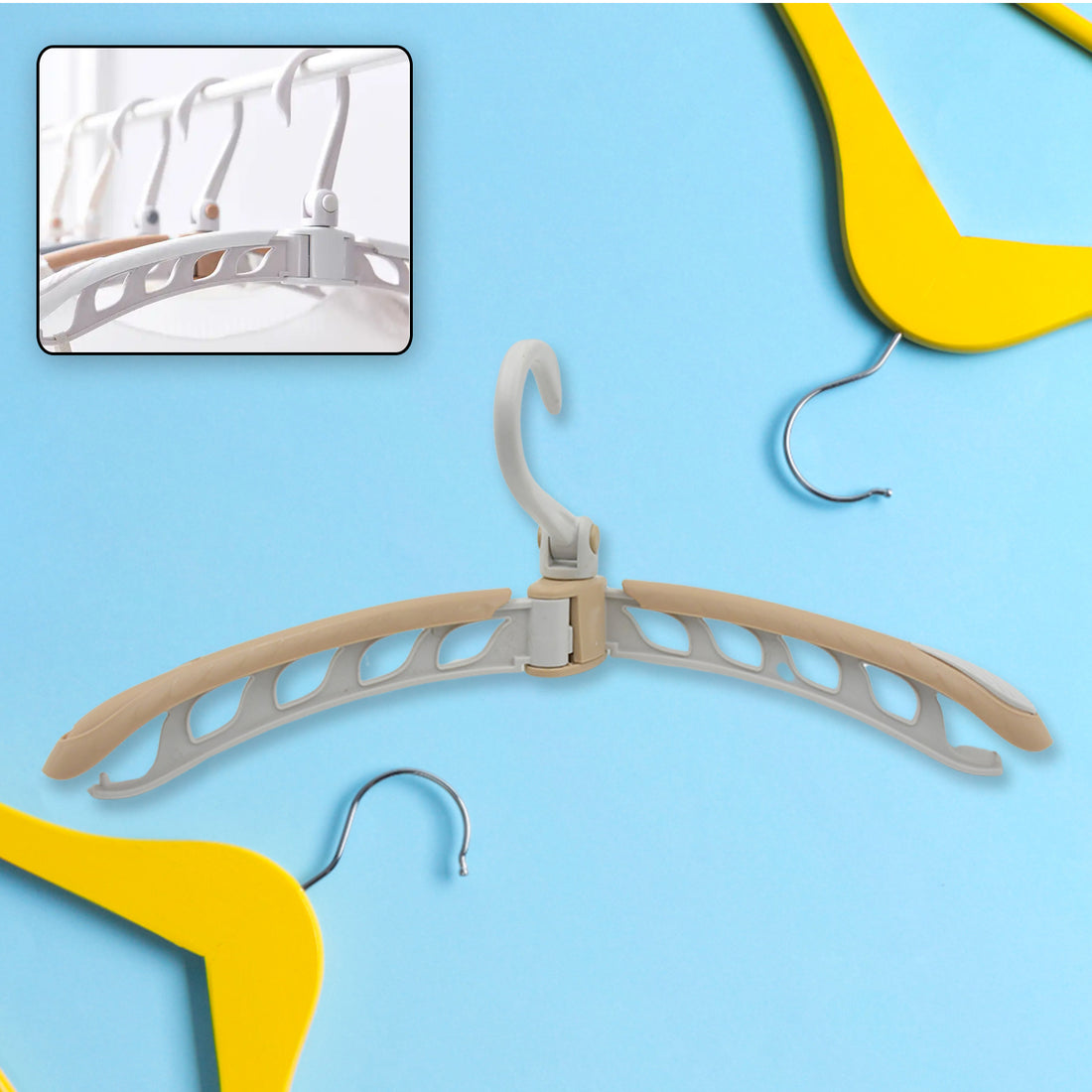 0279 Portable Folding 360 Degree Rotating Clothes Hangers Travel Foldable  Adjustable Accessories Foldable Clothes Hangers Drying Rack For Travel (1 Pc) - Shop Gharse