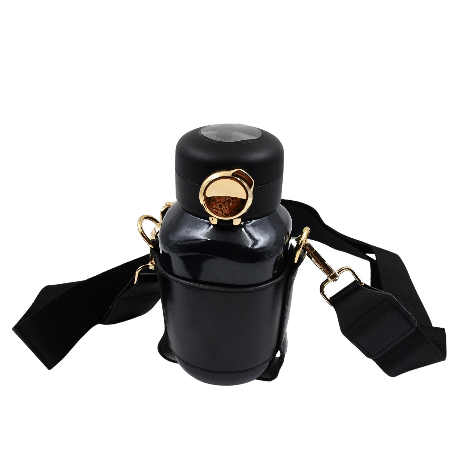 Thermos Steel Bottle Push Button  Fashion Cup Temperature Display Bottle (420 Ml) - Shop Gharse