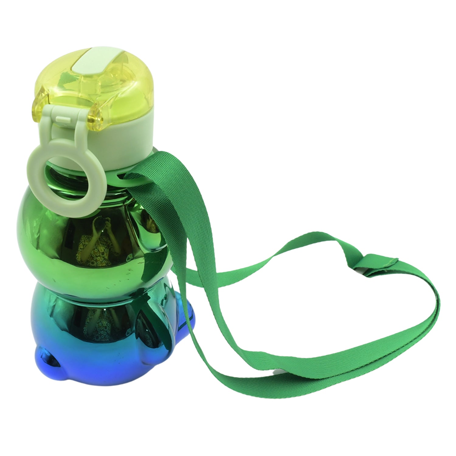 12548  Cute Plastic Water Bottle Straw Bottle With With Adjustable Shoulder Strap And Stickers Portable Drinking Cup Water Bottle For Kids - Shop Gharse