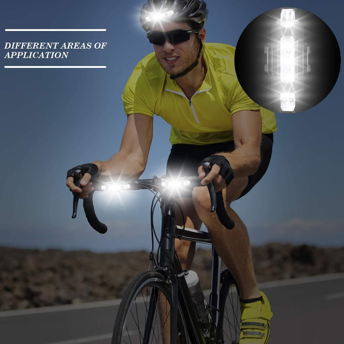 1560 Rechargeable Bicycle Front Waterproof Led Light (White) - Shop Gharse