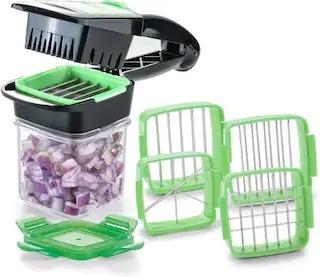 2152 Premium Vegetable Dicer Multi Chopper Set 5 In 1 Cutting Blades - Shop Gharse