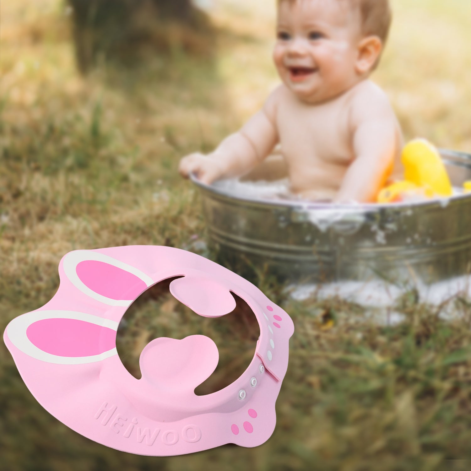 Adjustable Bunny Ear Baby Shower Cap (1 Pc) - Shop Gharse