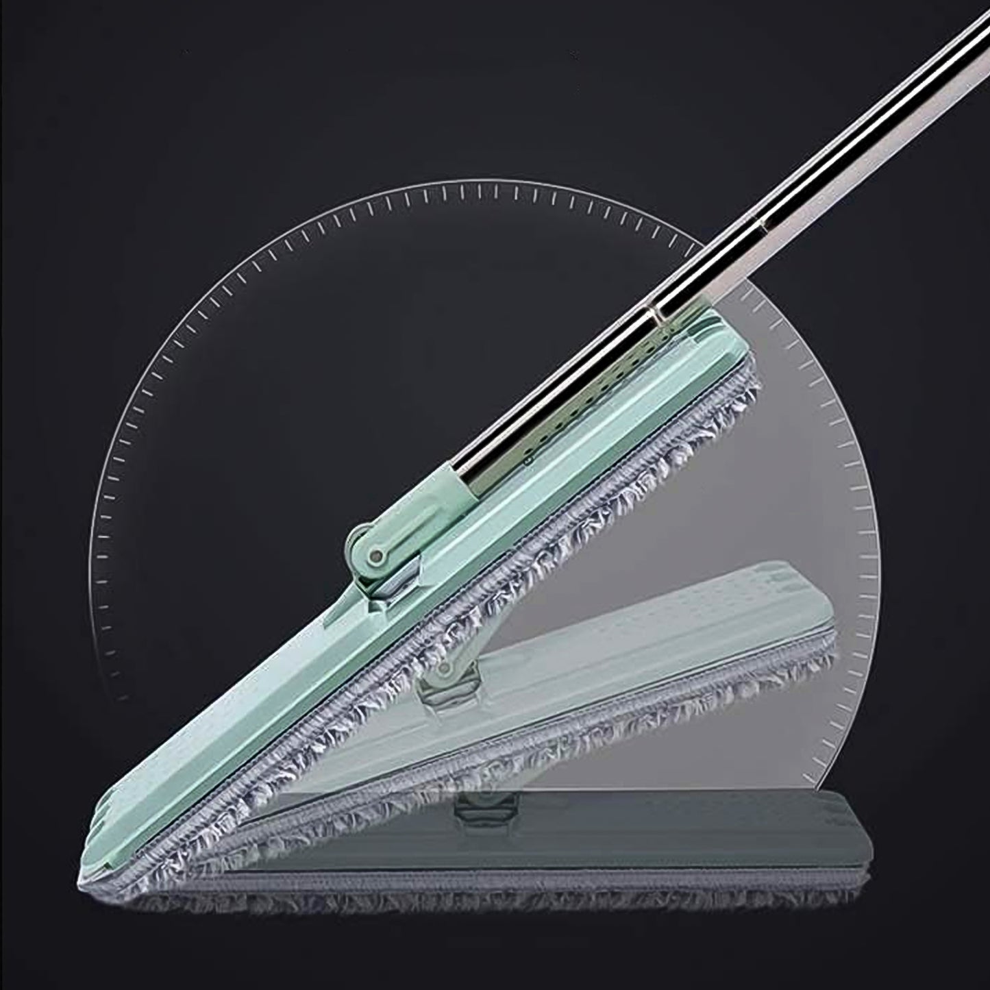 1142 Scratch Cleaning Mop With 2 In 1 Self Clean Wash Dry Hands Free Flat Mop - Shop Gharse
