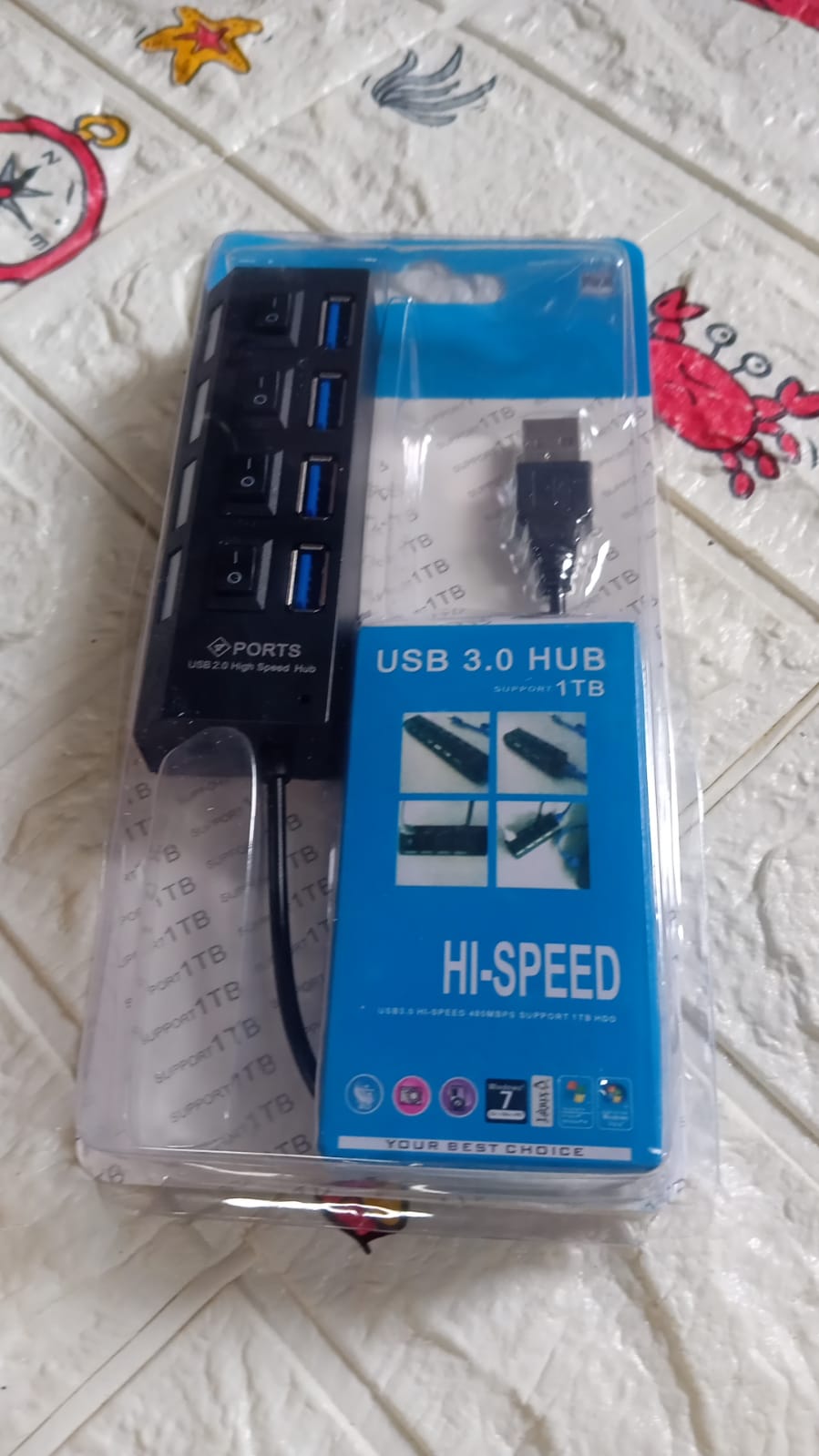 6995 4 Port Usb Hub Usb 2.0 Hub Splitter High Speed With Onoff Switch Multi Led Adapter Compatible With Tablet Laptop Computer Notebook - Shop Gharse