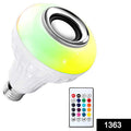 1363 Wireless Bluetooth Sensor 12w Music Multicolor Led Bulb With Remote Controller - Shop Gharse
