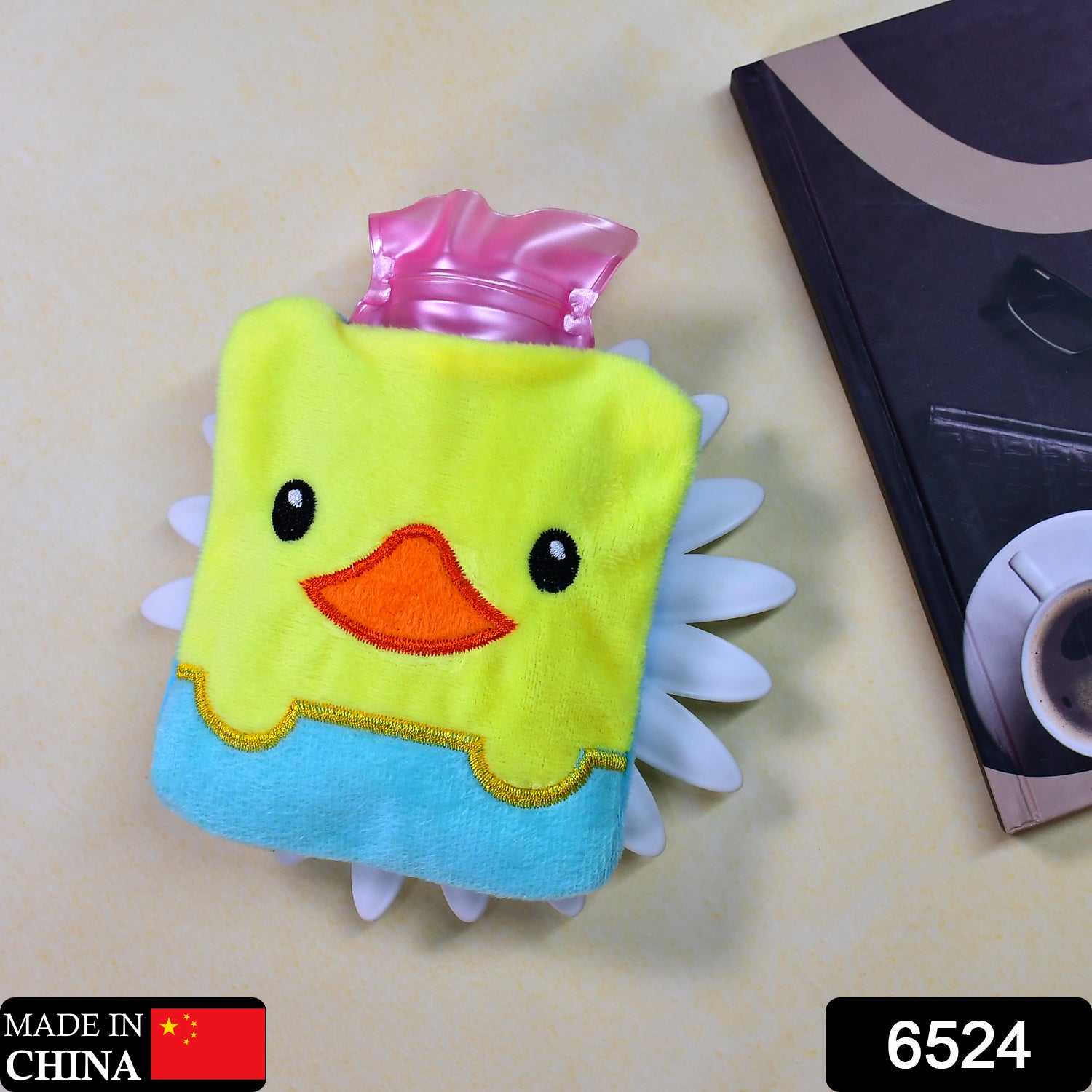 6524 Yellow Duck Design Small Hot Water Bag With Cover For Pain Relief Neck Shoulder Pain And Hand Feet Warmer Menstrual Cramps. - Shop Gharse