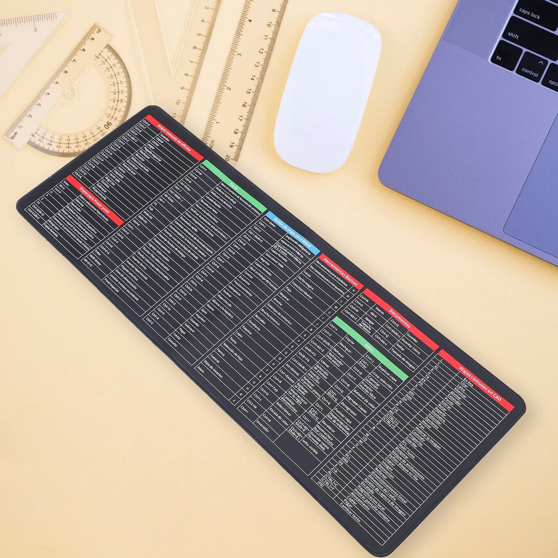 12982 Shortcut Keyboard Mat Mouse Pad Mat Mouse Pads For Desk Quick Key Super Large Anti-slip Keyboard Pad Desk Accessories Desktop Mouse Pad Office Oversized Big Mouse Pad Rubber (8030 Cm) - Shop Gharse