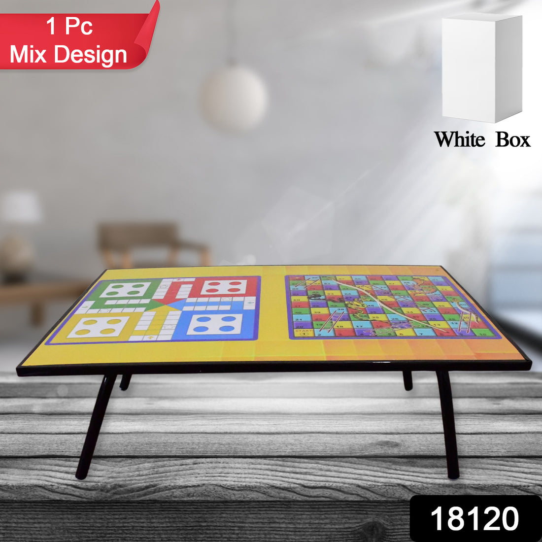Foldable Multipurpose Mix Design Games Table Board  Bed Study Table (48  28 Cm  1 Pc) - Shop Gharse
