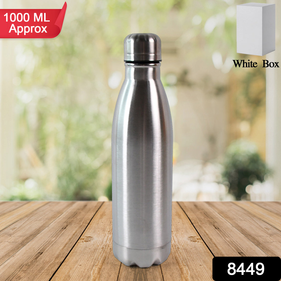 Stainless Steel Water Bottle Approx 1000ml (1 Pc) - Shop Gharse